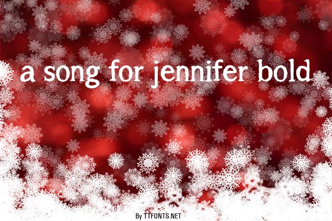 a song for jennifer bold example